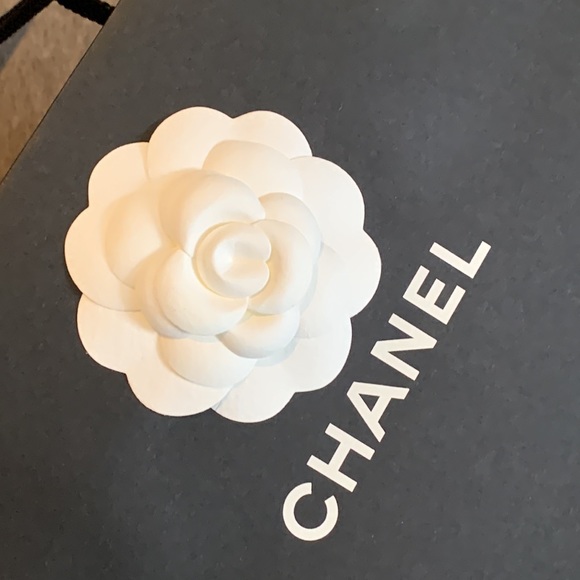 Set of 2 Chanel Shopping Bags Black with camellia authentic - Picture 6 of 8
